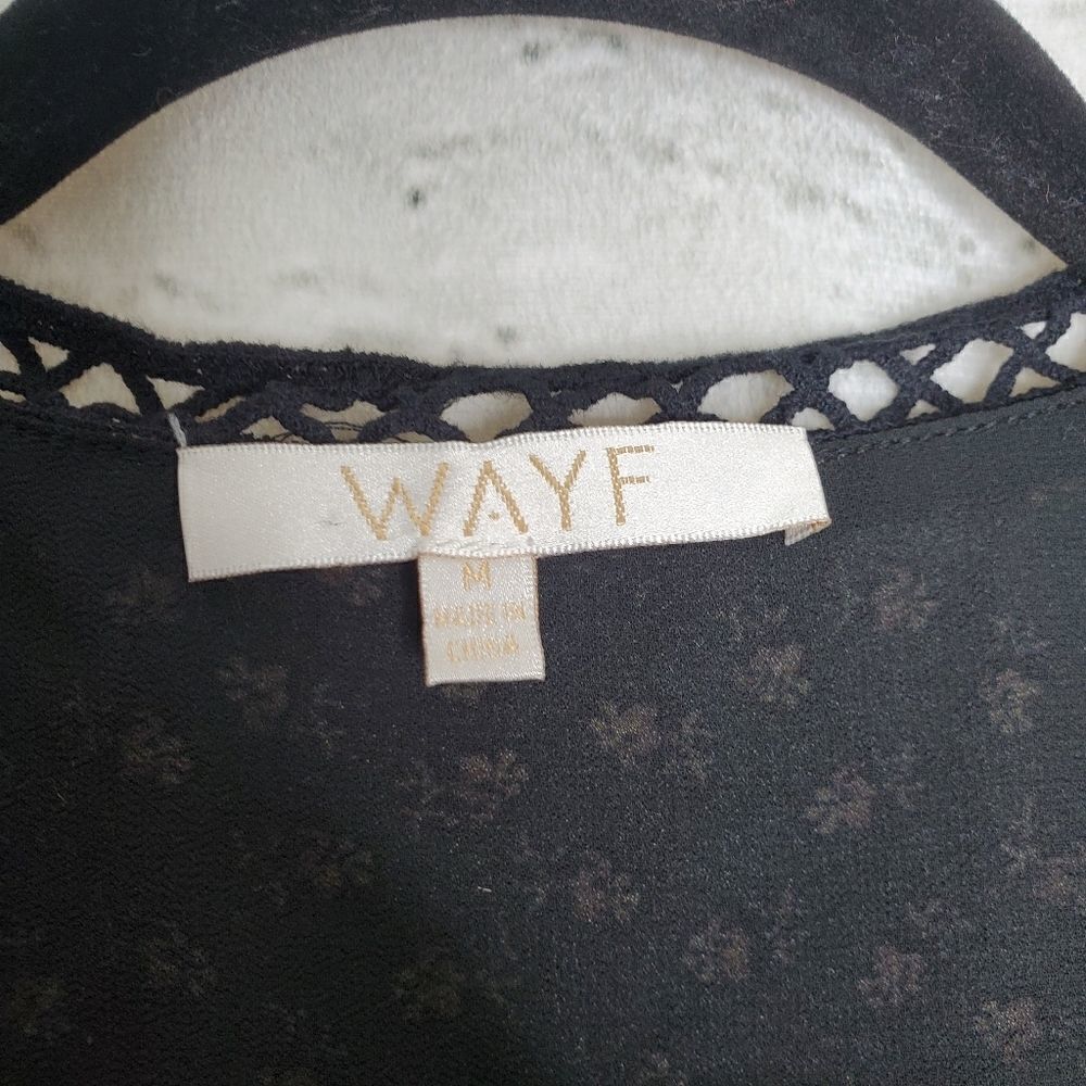 WAYF printed long sleeve floral mini dress medium - Picture 9 of 12